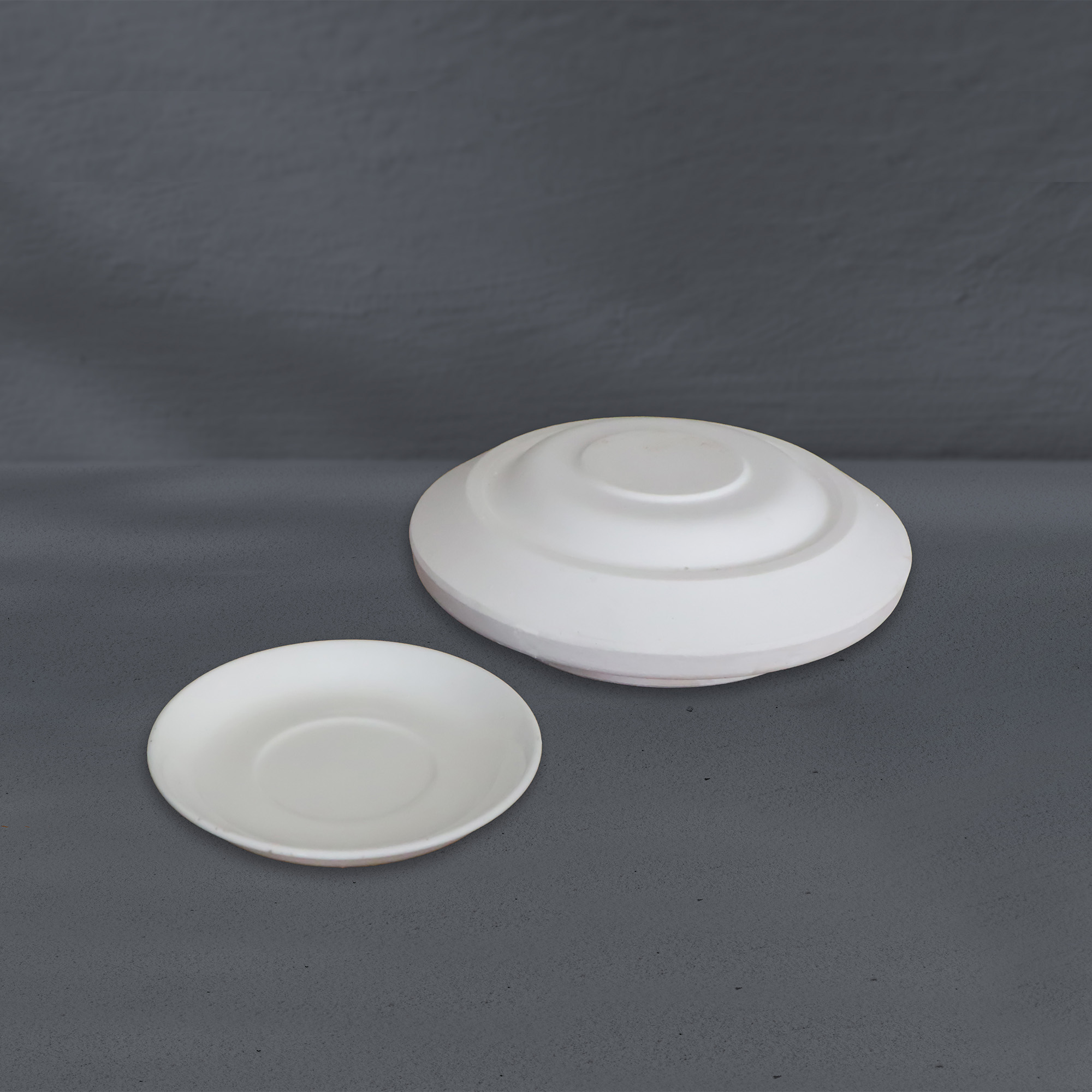 13 cm Sera Kahve Tabağı alçı kalıbı – Sera Kupa Tabağı – Sanatsal Seri - Görsel 4
